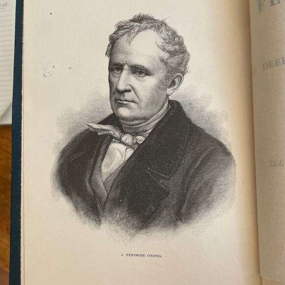 Cooper’s Works – Set of 5 Volumes (1, 7–10) Vintage Decorative Book Stack - Picture 8 of 11